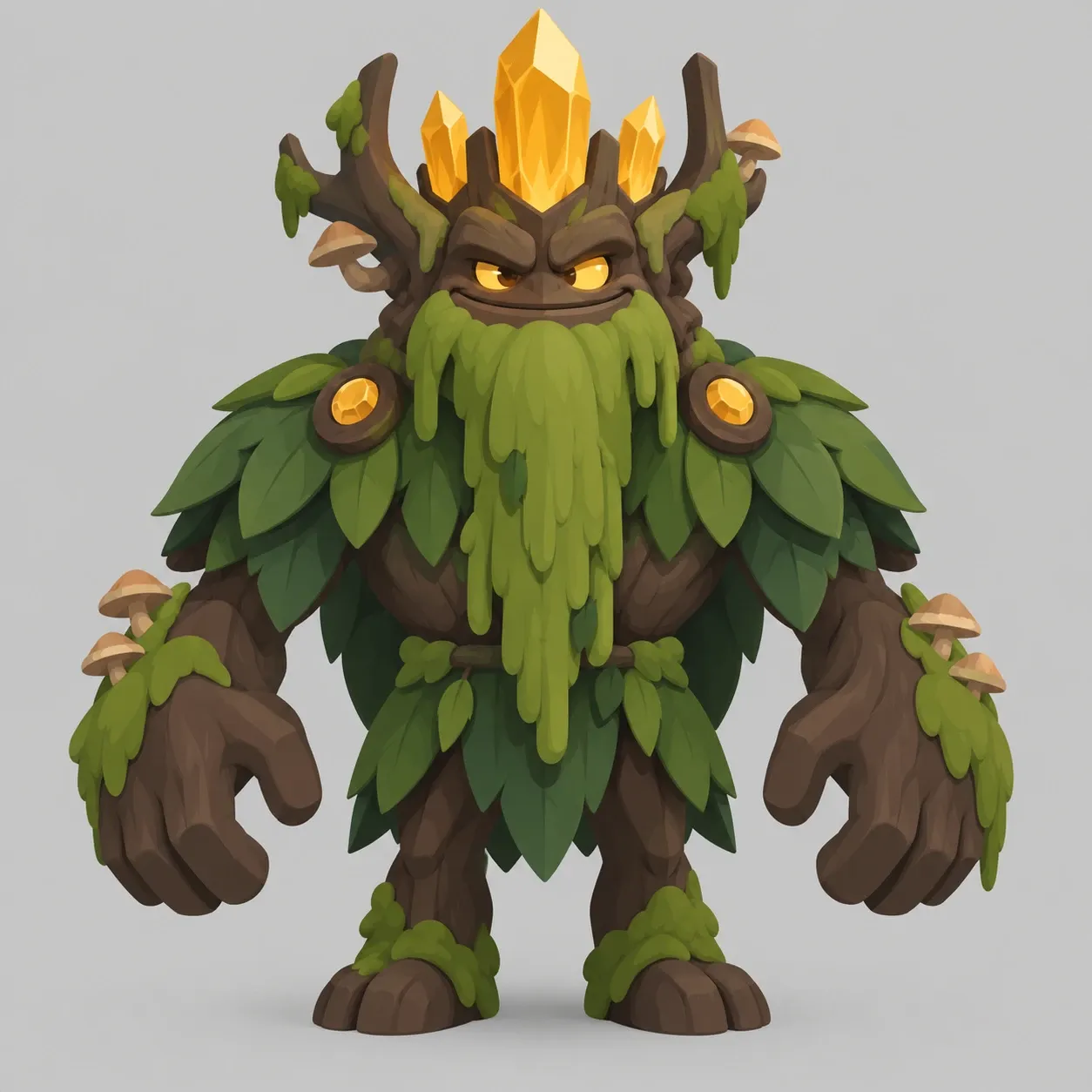 Forest Tyrant with a tree body and an Amber crown.